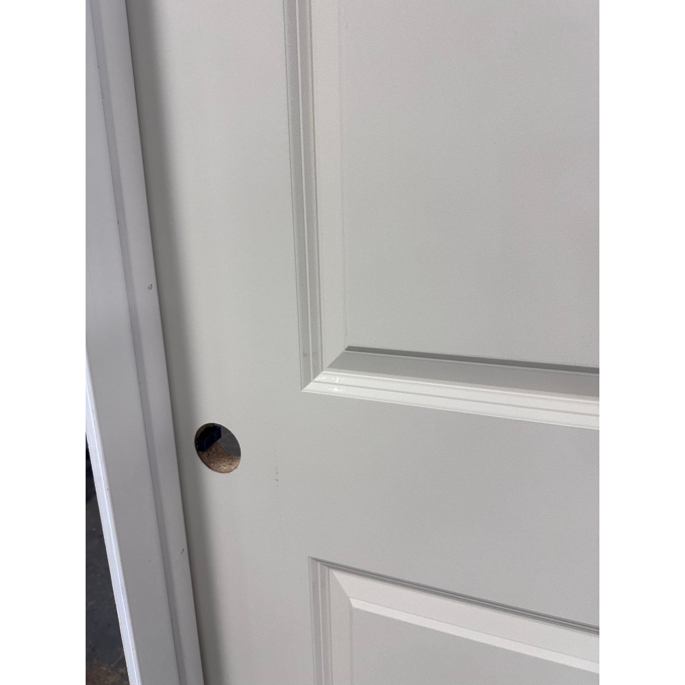 30 in x 96 in White 2-Panel Moulded Smooth Prehung Interior Door